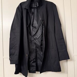 Men's Black Waterproof Trench Coat